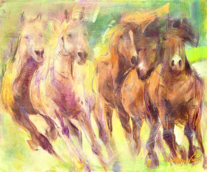 martine-favre-artiste-montreal-cheval-chavaux-galop-cartes-souhaits-chevauchee